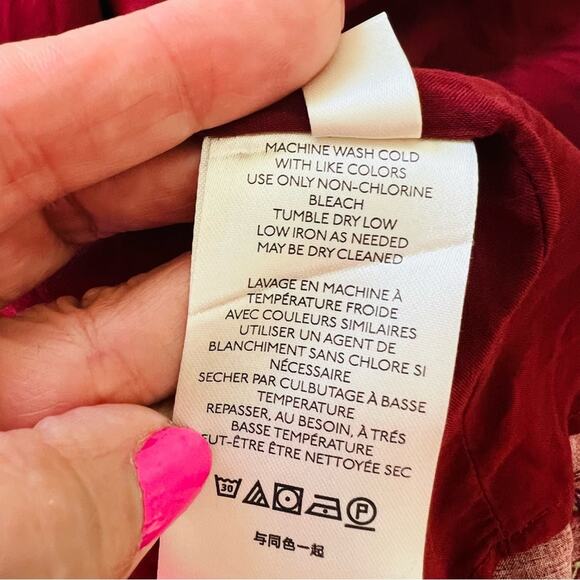 Free People Mini Flower Fields Mini Burgundy Dress S/P - Picture 15 of 15